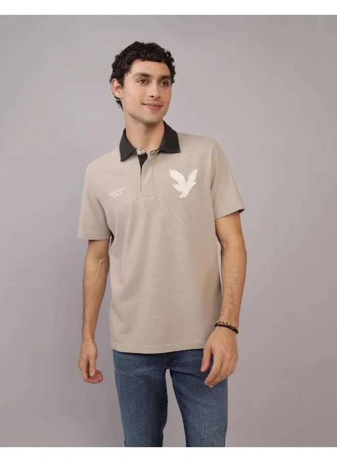 امريكان ايجل AE Flex Pique Rugby Polo Shirt