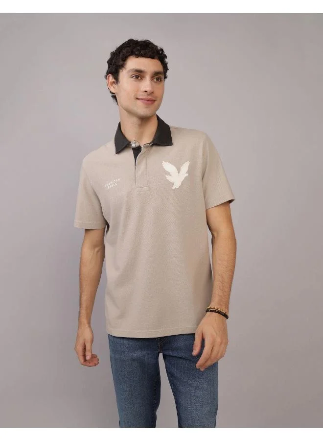 امريكان ايجل AE Flex Pique Rugby Polo Shirt