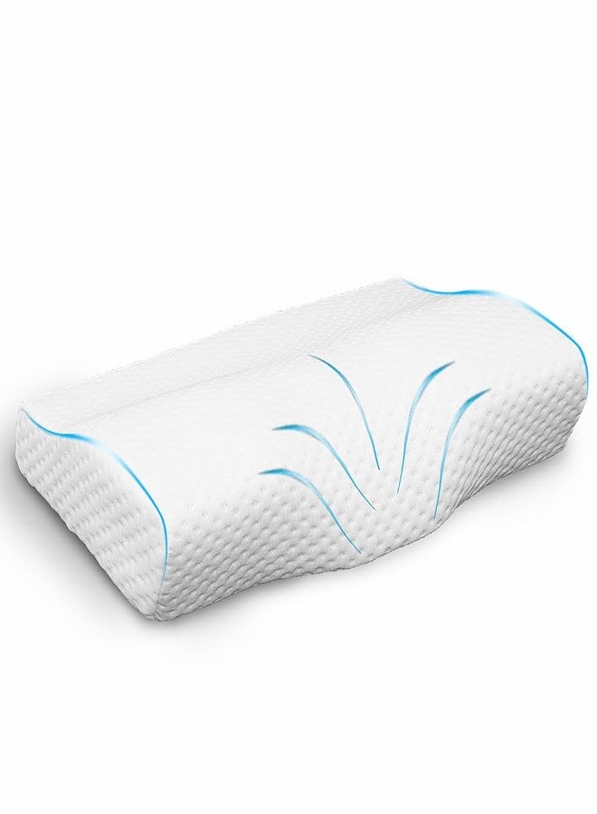 CRAFKEN Memory Foam Cervical Neck Pillow, Pain Relief Sleep, Memory Foam Sleeping Pillow, Neck & Shoulder Pain Relief Pillow, Soft Pillow for Sleeping (Pack - 1) - Image 1