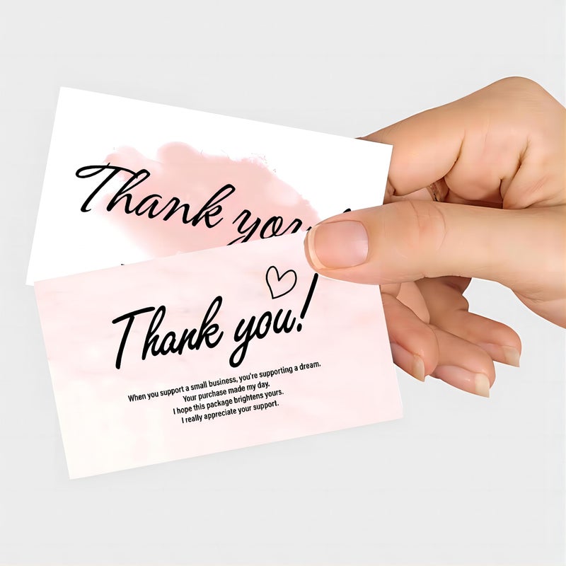 WEIZHEN 240-Count Thank You for Your Order Cards - Thank You For Supporting My Business Cards, 6 Styles - 2" x 3.5" Small Customer Appreciation Cards for Shops, Online Retailers, Business Owners - Image 2