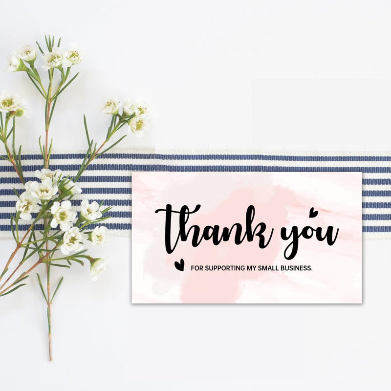 WEIZHEN 240-Count Thank You for Your Order Cards - Thank You For Supporting My Business Cards, 6 Styles - 2" x 3.5" Small Customer Appreciation Cards for Shops, Online Retailers, Business Owners - Image 4