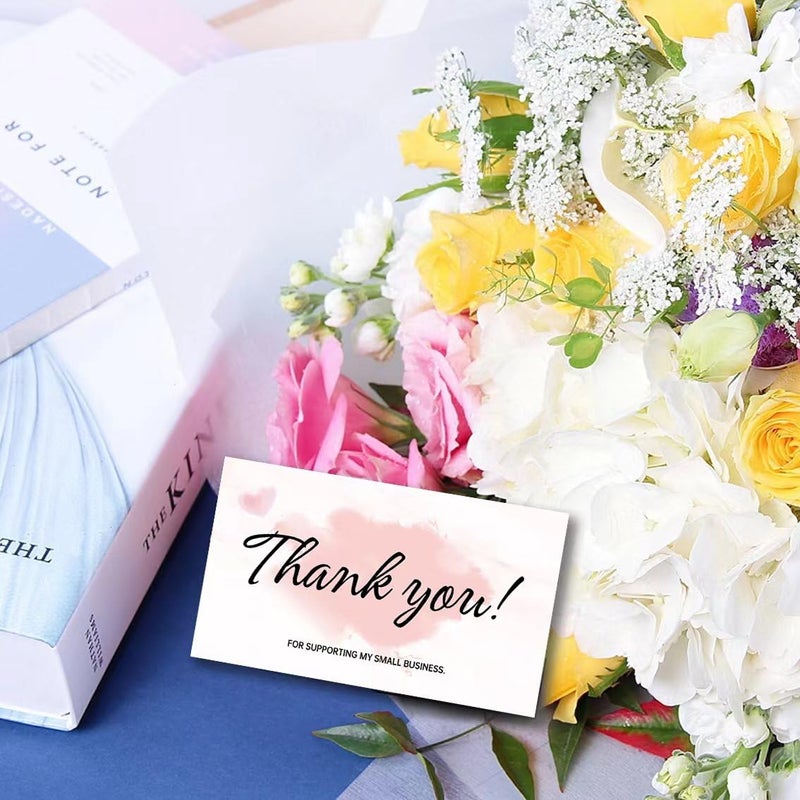 WEIZHEN 240-Count Thank You for Your Order Cards - Thank You For Supporting My Business Cards, 6 Styles - 2" x 3.5" Small Customer Appreciation Cards for Shops, Online Retailers, Business Owners - Image 5