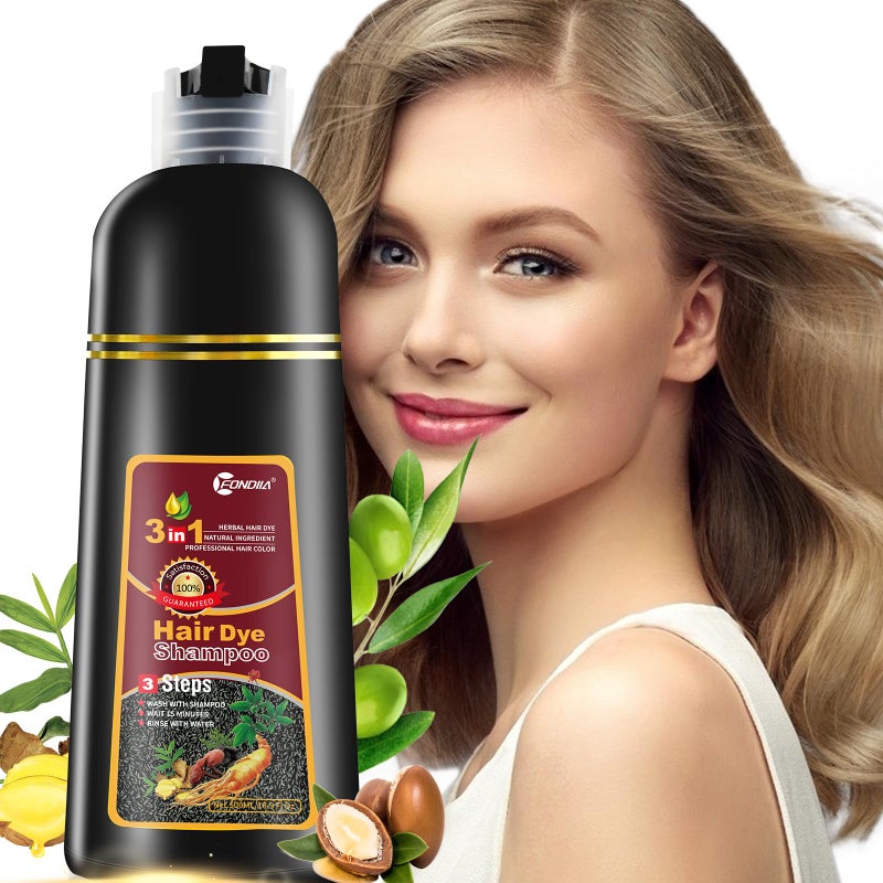 leorx Hair Dye shampoo Chestnut Brown 3 In 1 Color Shampoo Instant Herbal Coloring Shampoo Refresh Hair For WomenMen Tintes Para El Cabello Profesional