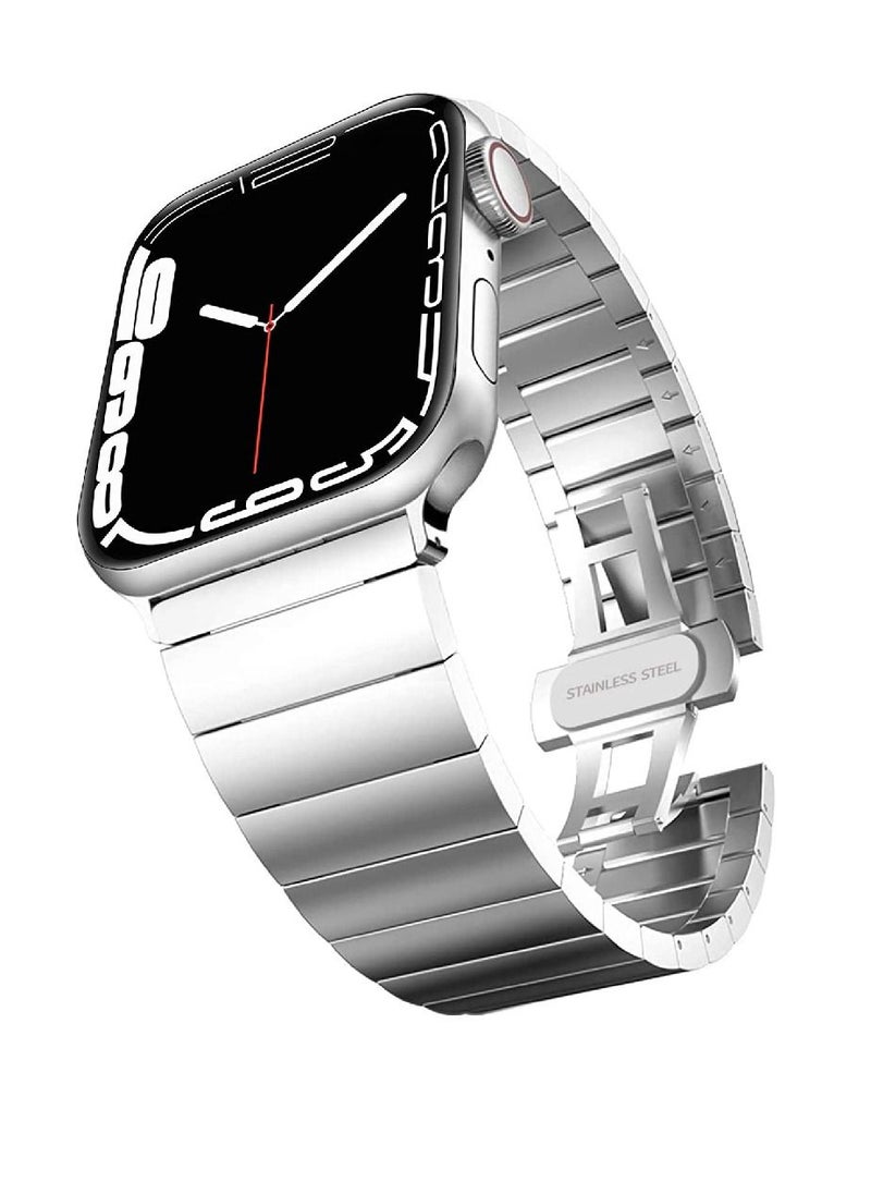 miYou Bluetooth Call Stainless Steel Men Sports Fitness Tracker IP67 Waterproof Smartwatch For IOS Android - Silver/Silver  - Image 3
