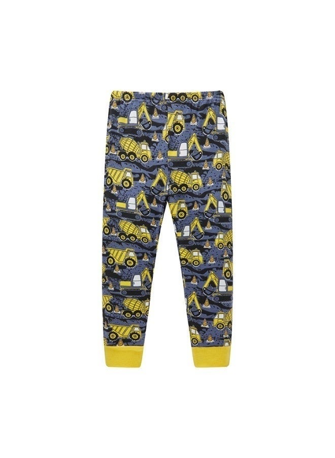 Children's pyjamas and clothing sets featuring excavators, dump trucks, and construction vehicles – two-piece pyjama sets and loungewear - Image 4