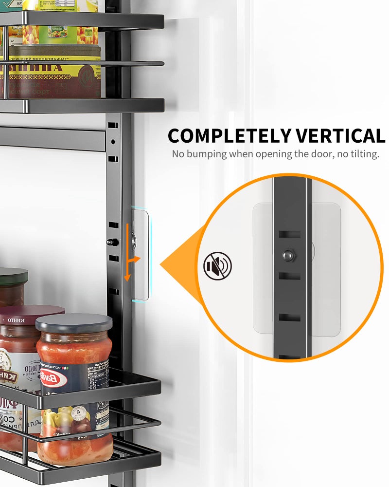 Moforoco 12.2"(W) Narrow 9-Tier Over The Door Pantry Organizer, Pantry Organization and Storage, Black Hanging Basket Wall Spice Rack Seasoning Shelves, Home & Kitchen - Image 4