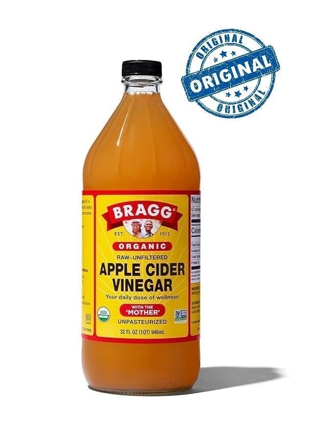 Bragg Apple Cider Vinegar 946ml - Organic, unfiltered, with the mothers - Image 2