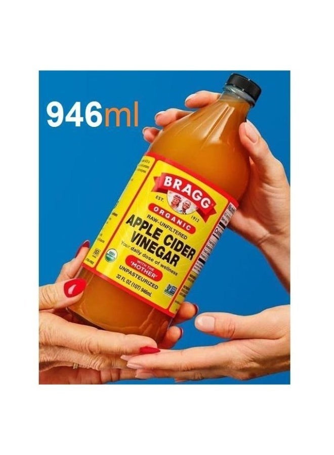 Bragg Apple Cider Vinegar 946ml - Organic, unfiltered, with the mothers - Image 1
