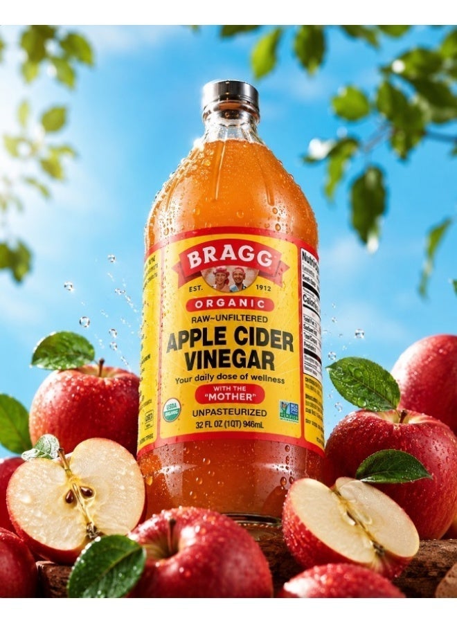 Bragg Apple Cider Vinegar 946ml - Organic, unfiltered, with the mothers - Image 2