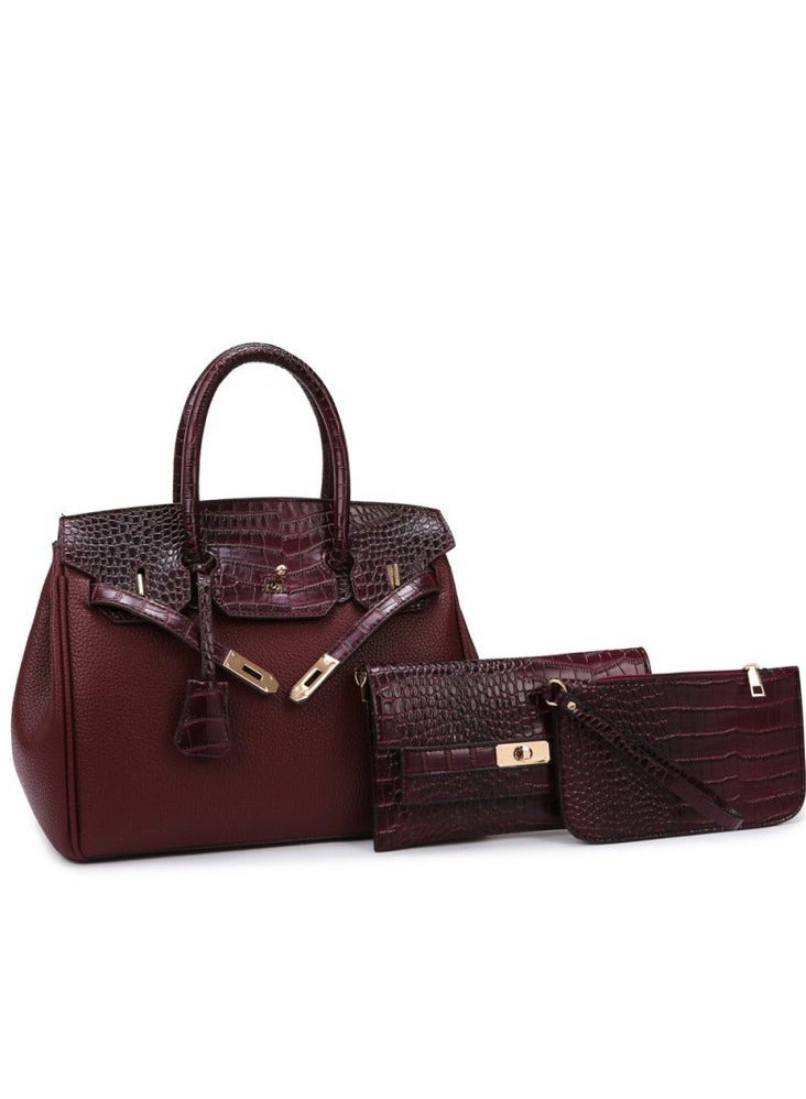 Mark Fairwhale New Large Capacity Handbag Casual Three Piece Set 