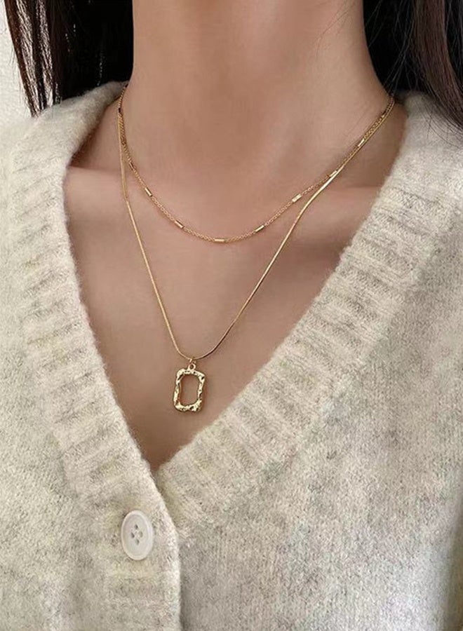 DUNISO قلادة دائرية أنيقة باللون الذهبي وسلسلة الترقوة للنساء هدية مجوهرات للحبيب والصديق - Image 5