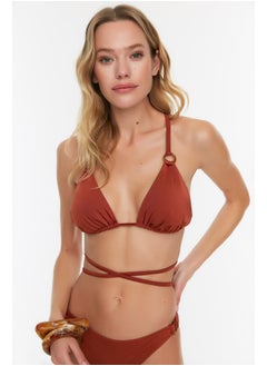 Brown Triangle Accessory Bikini Top TBESS20BU0269