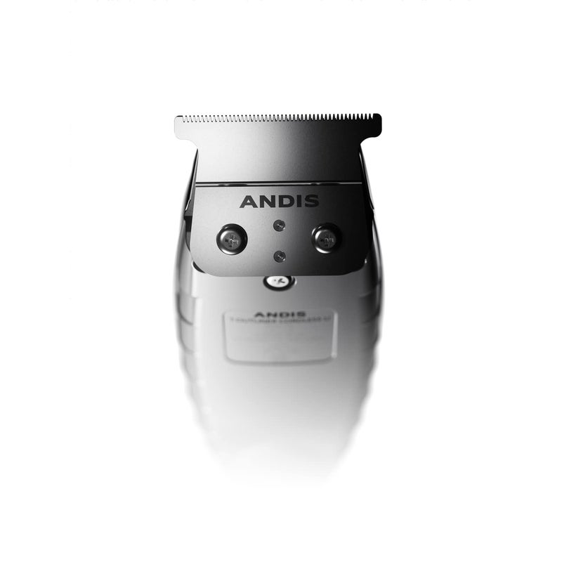 Andis 74055 Professional Corded/Cordless Hair & Beard Trimmer, Zero Gapped, Close Cutting Carbon Steel T-Outliner Blade, Grey - Image 4