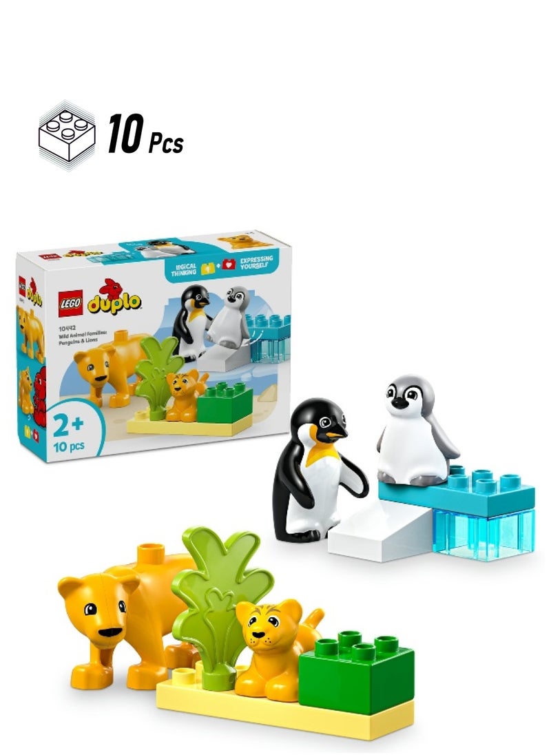 LEGO LEGO DUPLO Town Wild Animal Families: Penguins & Lions 10442 Building Set (10 Pieces)  - Image 1