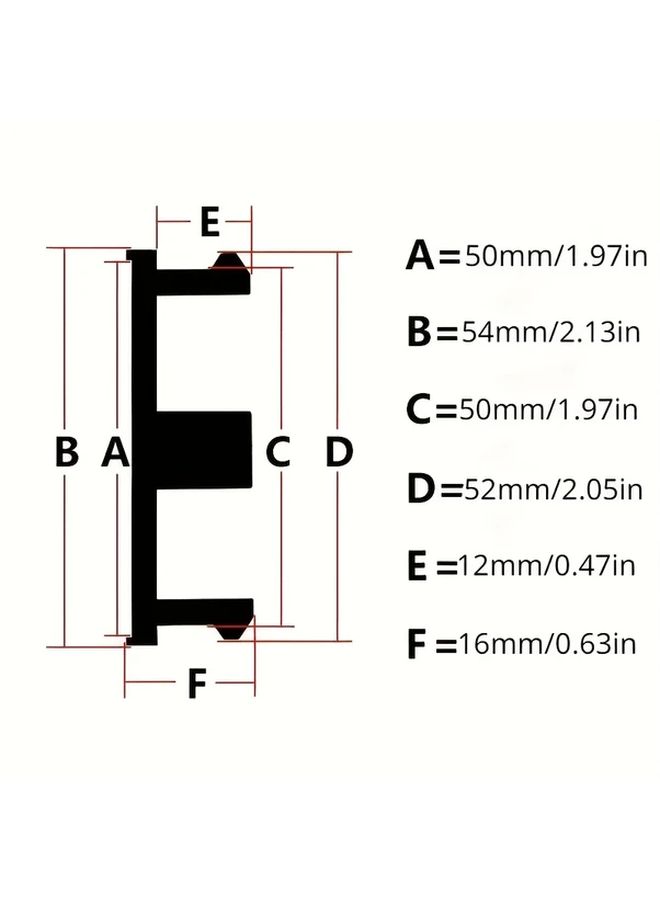 4 قطع أغطية عجلات ABS سوداء مقاس 54 مم إصدار رياضي أغطية حافة عجلة مضادة للغبار - Image 2