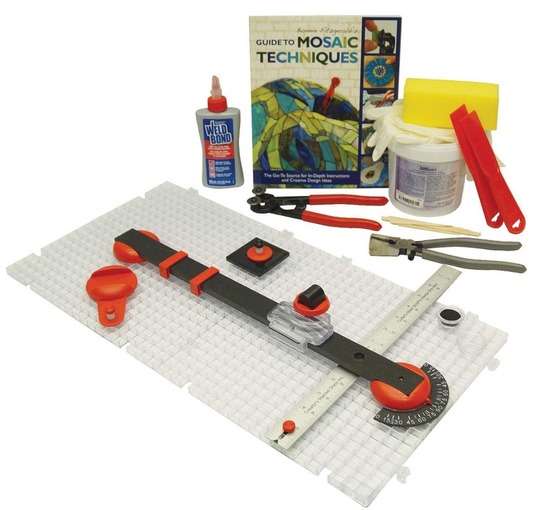 Delphi Glass Ultimate Mosaic Starter Kit Includes Mini Beetle Bits Cutting System Book and Supplies - Image 3