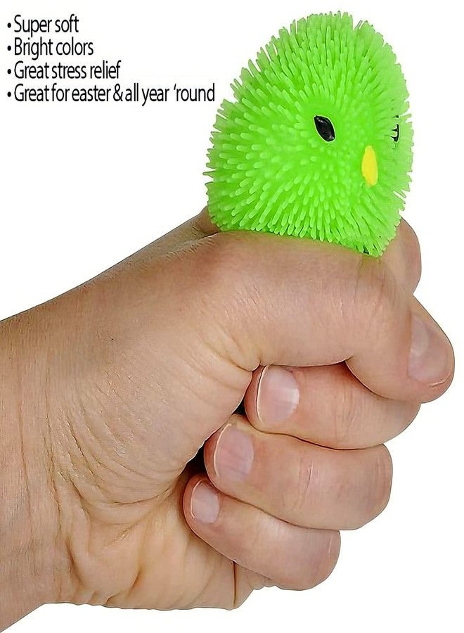 ArtCreativity 3 Inch Chicken Puffer Toys for Kids (Pack of 12) Chick Surprise Toys for Filling Easter Eggs, Easter Party Favors, Egg Hunt Supplies, Stress Relief Toys for Kids, Assorted Neon Colors - Image 4