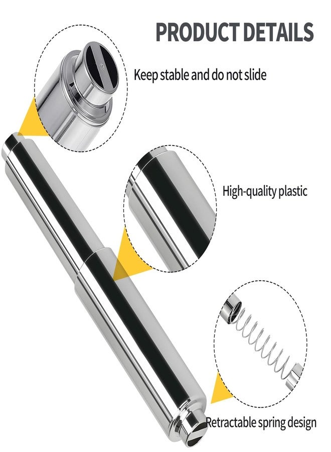 Amzlysdok 2 Pcs Toilet Paper Holder Spring Rod, Metal Springs Plastic Toilet Paper Roller Replacements, Adjustable Roller for Bathroom Use - Image 3