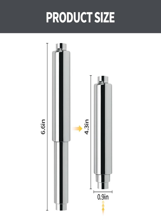 Amzlysdok 2 Pcs Toilet Paper Holder Spring Rod, Metal Springs Plastic Toilet Paper Roller Replacements, Adjustable Roller for Bathroom Use - Image 2