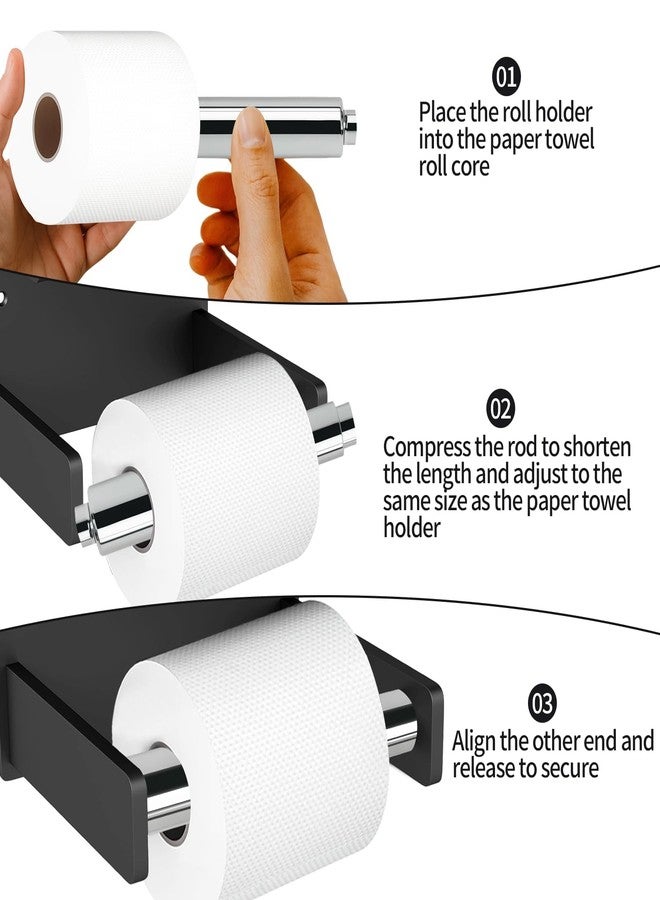 Amzlysdok 2 Pcs Toilet Paper Holder Spring Rod, Metal Springs Plastic Toilet Paper Roller Replacements, Adjustable Roller for Bathroom Use - Image 4
