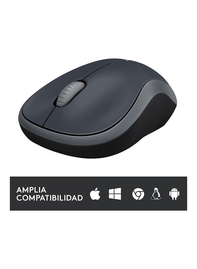 Logitech M185 Wireless Mouse, 2.4GHz with USB Mini Receiver, 12-Month Battery Life, 1000 DPI Optical Tracking, Ambidextrous, Compatible with PC, Mac, Laptop - Grey Grey - Image 2