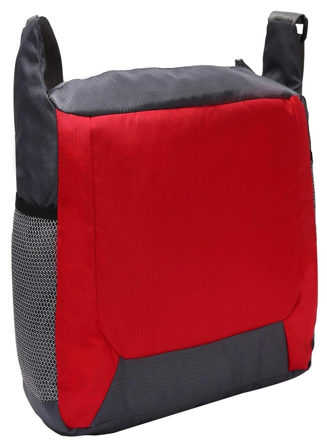 Jarvis Sling Bag for Men and Women - Cross Body Shoulder Bag for Travel, Office & College | Water Resistant Nylon, Adjustable Strap, Multiple Pockets, Fits A4 Size (Red) - Image 5