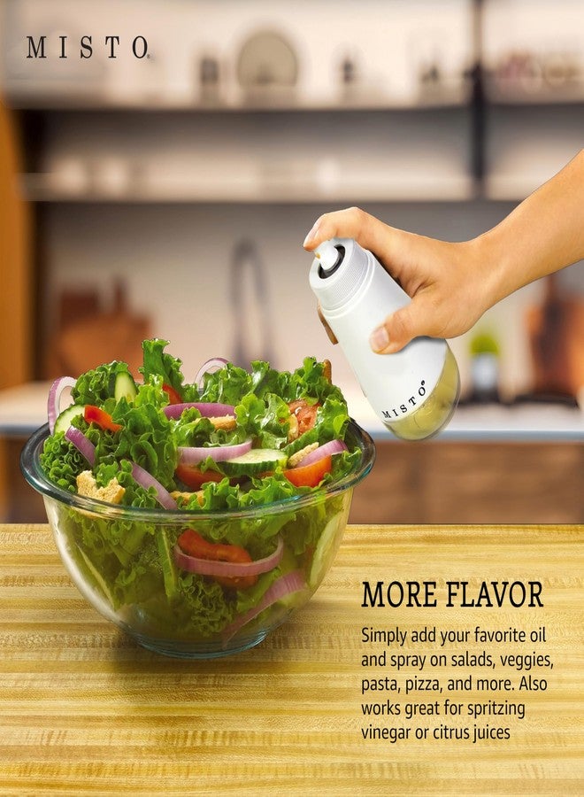 Misto Gourmet Olive Oil Sprayer for Cooking - Refillable Oil Mister Dispenser Bottle for Kitchen, Salads, Grilling, Air Fryer, White Plastic - Image 5