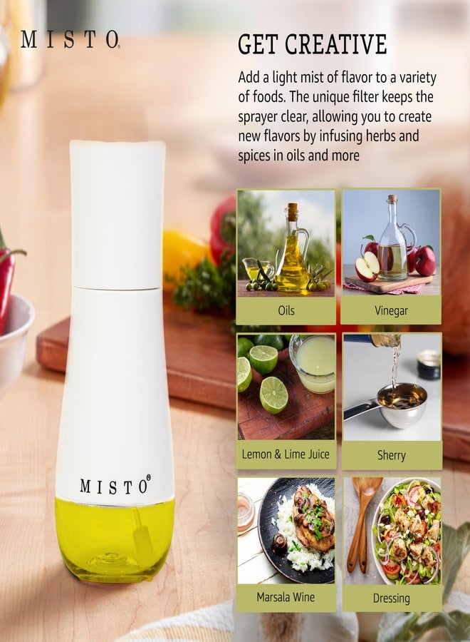Misto Gourmet Olive Oil Sprayer for Cooking - Refillable Oil Mister Dispenser Bottle for Kitchen, Salads, Grilling, Air Fryer, White Plastic - Image 4