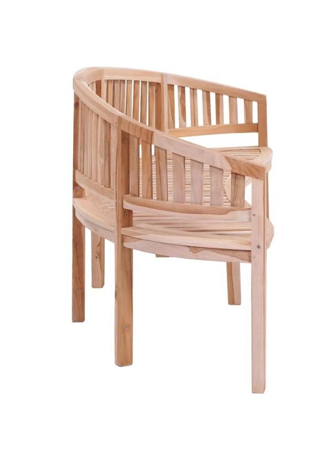 vidaxl - vidaXL Banana Bench 200 cm Solid Teak Wood - Image 1