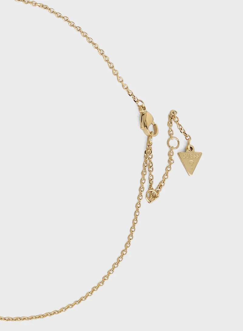GUESS Pendent Drop Detail Long Necklace