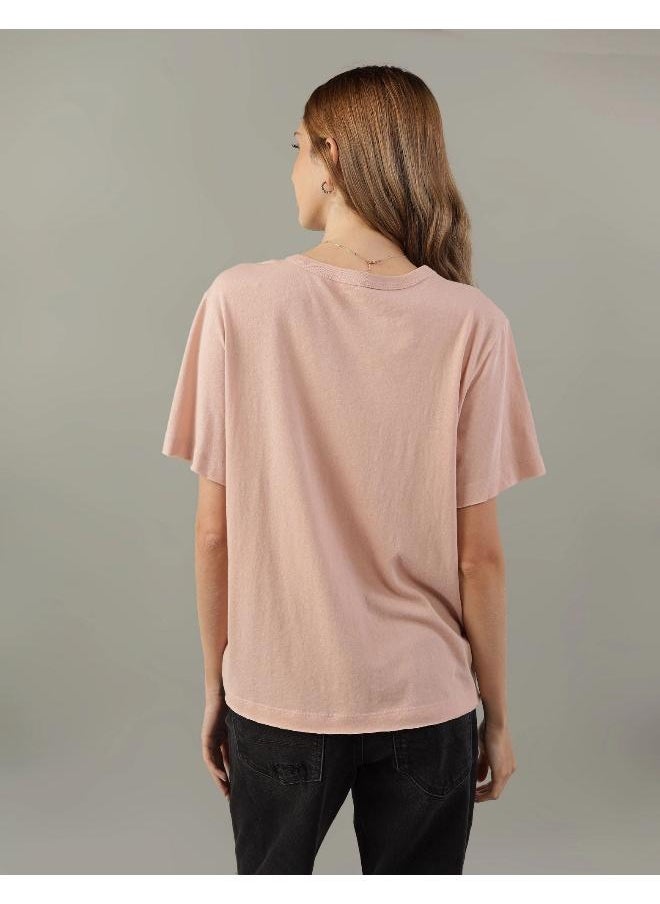 American Eagle - Logo Detail Crew Neck T-Shirt - Image 1