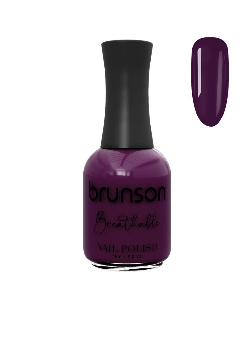 Brunson Breathable Nail Polish Halal Nail Lacquer Wudu friendly Quick Dry long lasting but easy peel off Glossy Shine Water Based Nail paint 18ml