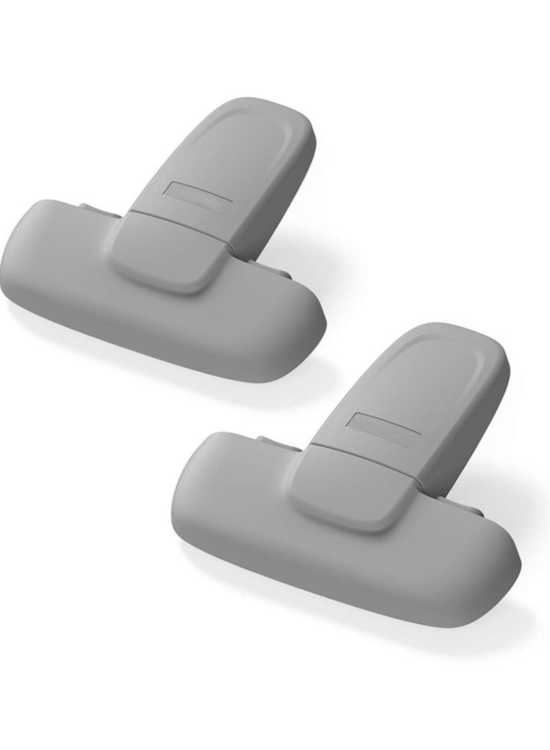 Zikra 2 PCS Home Fridge Freezer Door Lock, Latch Catch Toddler Kids Child Refrigerator Cabinet Locks Baby Safety Child Lock Easy to Install and Use 3M Adhesive no Tools Need or Drill (Grey) - Image 1