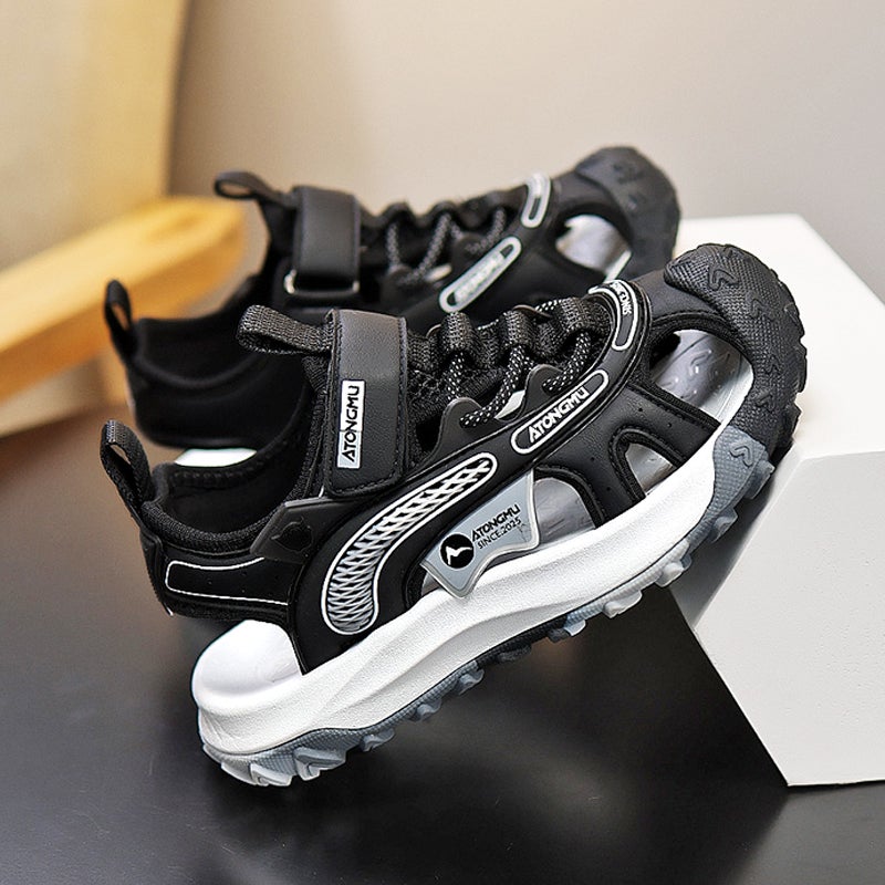 Children'S Shoes Boys Sandals 2024 Summer Children'S Sports Beach Shoes Large Children'S Wrap-Up Sandals With Soft Sole - Image 3