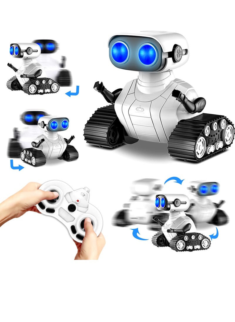 SYOSI Robot Toys, Rechargeable RC Robot for Boys and Girls, Remote Control Toy with Music and LED Eyes, Gift for Children Age 3 Years and Up  - Image 3