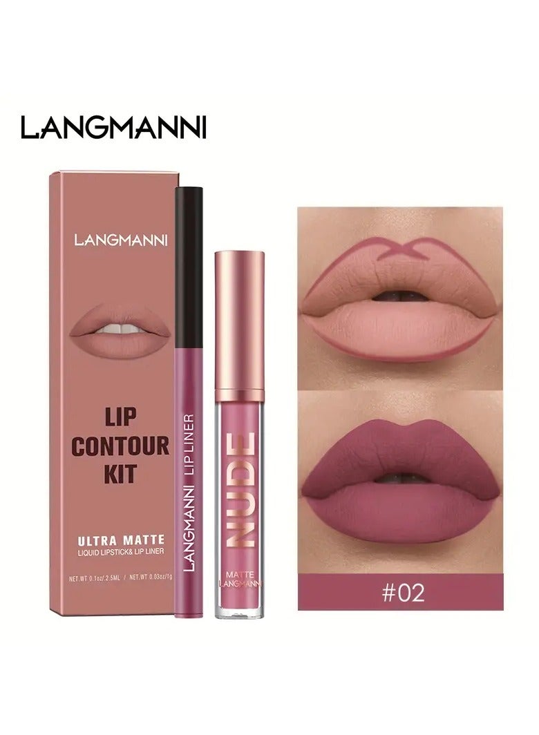 لانجمانّي أحمر شفاه سائل غير لامع للغاية ومحدد شفاه - Image 1