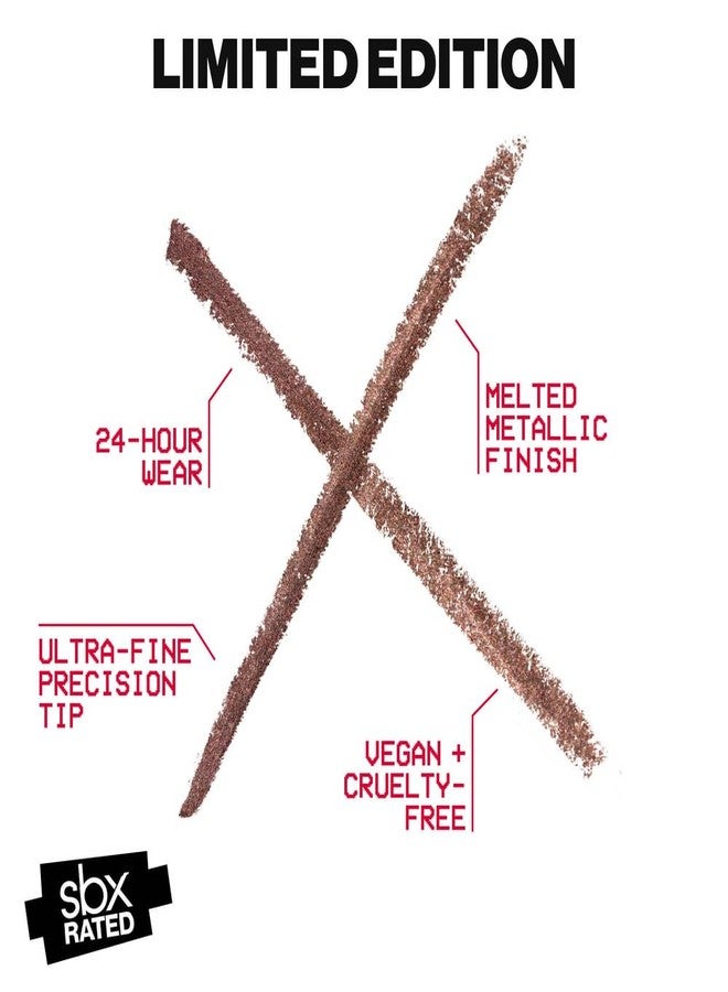 Smashbox Metal FX Eye Liner | Long Lasting, Creamy Liner with Metallic Finish + Precision Tip for Smudge-Free 24-Hour Wear, Molton - Image 4
