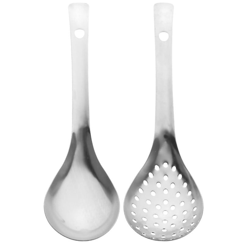 Stainless Steel Slotted Spoon Skimmer Kitchen Utensil Set For Cooking Draining Frying Mesh Colander Spider Ladle - Image 5