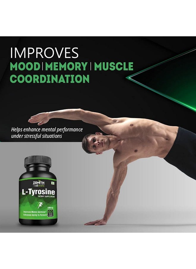 ZENITH NUTRITION - Zenith Sports L-Tyrosine 500mg - 60 Capsules | Improves Mental Health | Enhances Performance Ability | Improves Metabolism | Healthy Nervous System - Image 1