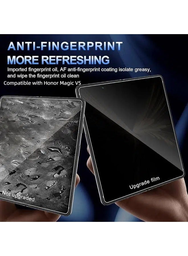 Privacy Screen Protector Compatible with Honor Magic V5 Anti Spy TPU External Screen Film 2 Pack + Anti Spy Inner Screen Film 2 Pack Anti Scratch No Bubbles - Image 5