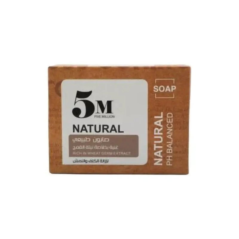 5M Five Million Natural Soap Bar for Pigmentation and Melasma - Wheat Germ Extract, pH Balanced Formulation