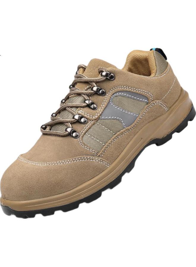 Strongman Men'S Safety Shoes Anti-Smashing Anti-Piercing Suede Leather Safety Work Shoes Zc6014 Sand 42 - Image 2
