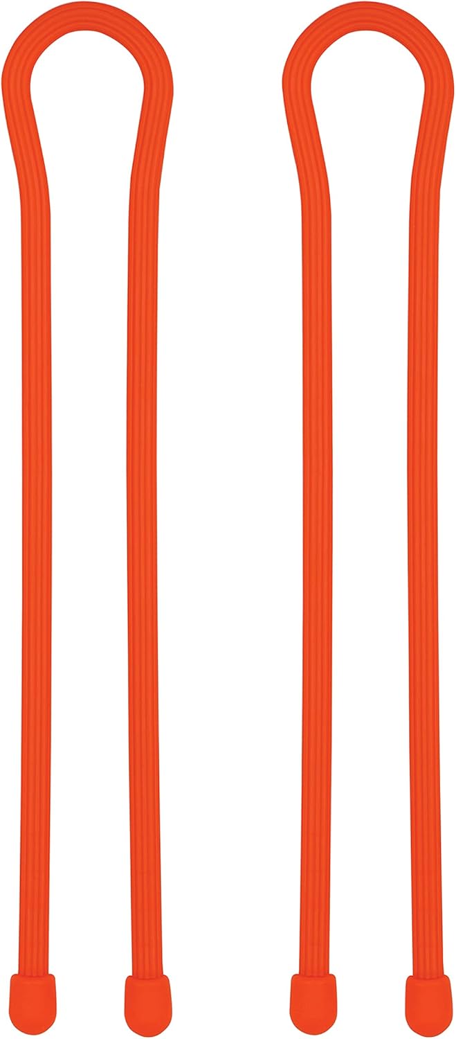 NiteIze Nite Ize GT18312R3 Original Gear Reusable Rubber 18 Inch 2Pack Bright Orange Made in The USA Twist Tie 2 Count Pack of 1 - Image 2
