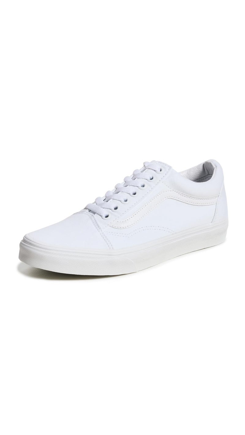 Vans Old Skool Unisex Sneakers, True White, 9 US Women/7.5 US Men - Image 1