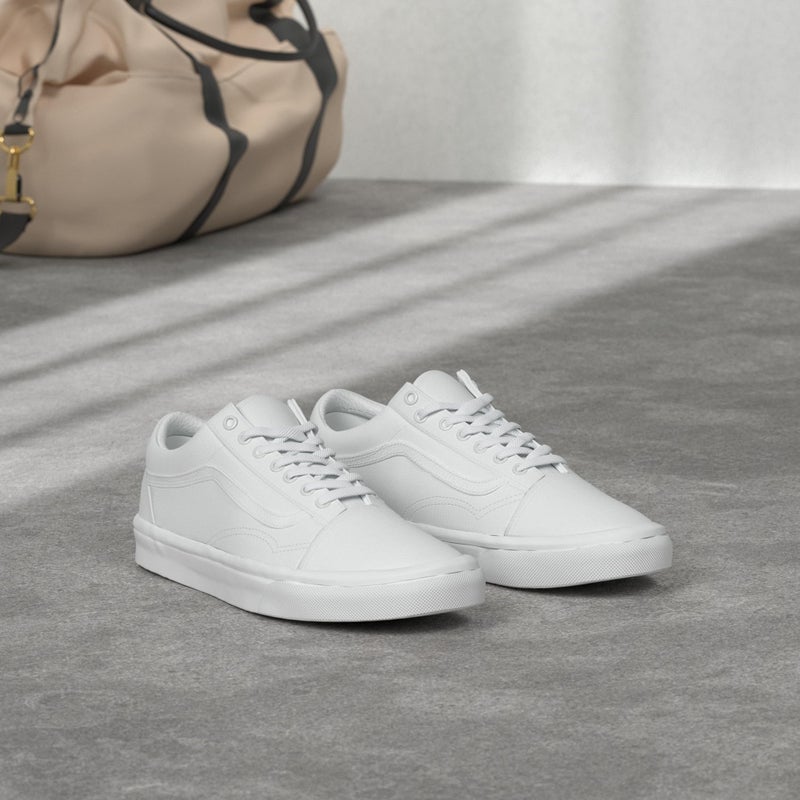 Vans Old Skool Unisex Sneakers, True White, 9 US Women/7.5 US Men - Image 3