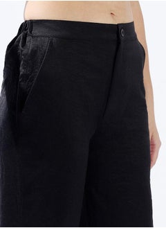 HIGH STAR Women Relaxed Loose Fit High-Rise Satin Trousers  - Image 5