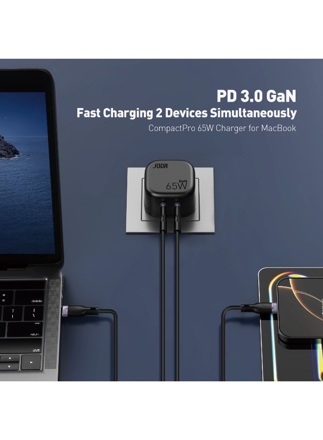 جودا شاحن جداري جودا فولتبود 65 بقوة 65 واط منفذين تايب سي – اسود شاحن سريع 65W ⚡ شاحن GaN 65W ⚡شاحن جودا 2 منافذ Type-C 🔌 شاحن USB Type-C 2 منافذ شاحن مدمج 65 واط 📱 شاحن 65W للهواتف 📱⚡ محول GaN 2 منافذ ⚡🔋 شاحن للأجهزة المحمولة 65W 📱💻 شاحن لجهاز المحمول 65W 📱🔋 شاحن شحن سريع 65 وات ⚡💨 شاحن للهواتف الذكية 📱📲 شاحن للتابلت والساعات الذكية ⌚📱 فيش جودا للشحن السريع 65W ⚡🔌 - Image 2