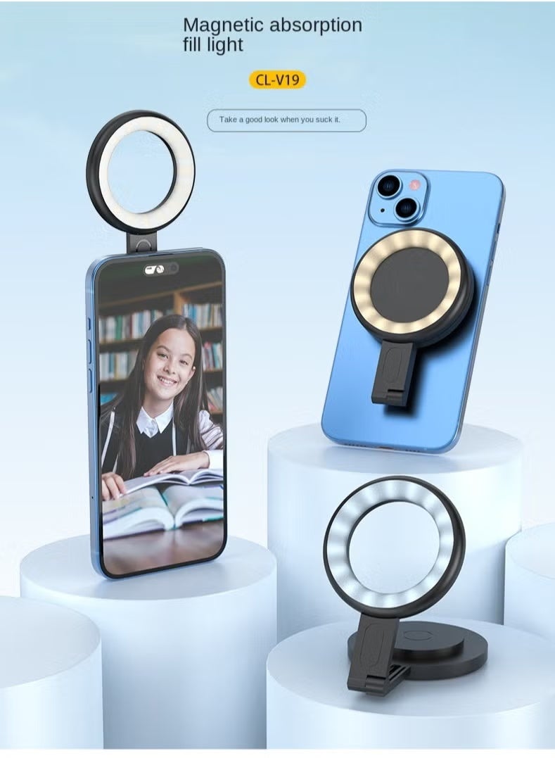 Magsafe الهاتف المحمول امتصاص المغناطيسي ملحق ضوء الجمال صورة شخصية جولة ملحق ضوء جيب ملحق ضوء - Image 4