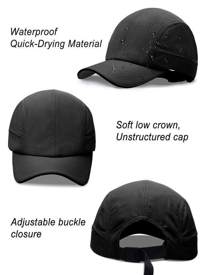 Ztl Oversize XL XXL Mens Waterproof Quick Dry Baseball Cap Lightweight Cooling Breathable Sports Hat for Big Heads 23.5"-26" Black - Image 2