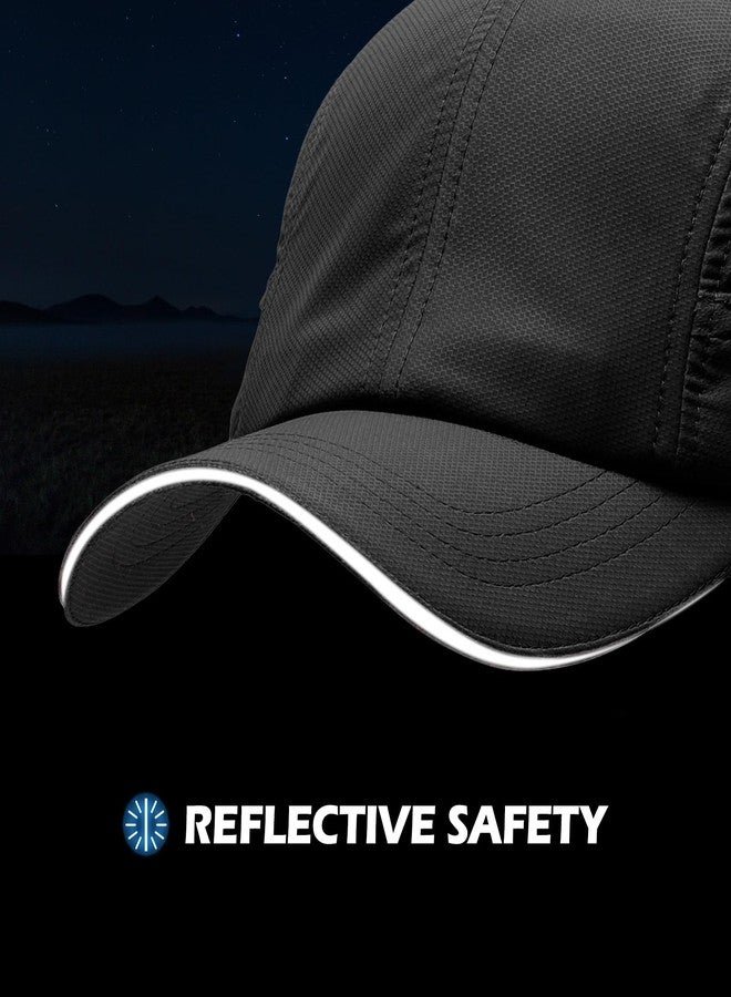 Ztl Oversize XL XXL Mens Waterproof Quick Dry Baseball Cap Lightweight Cooling Breathable Sports Hat for Big Heads 23.5"-26" Black - Image 4